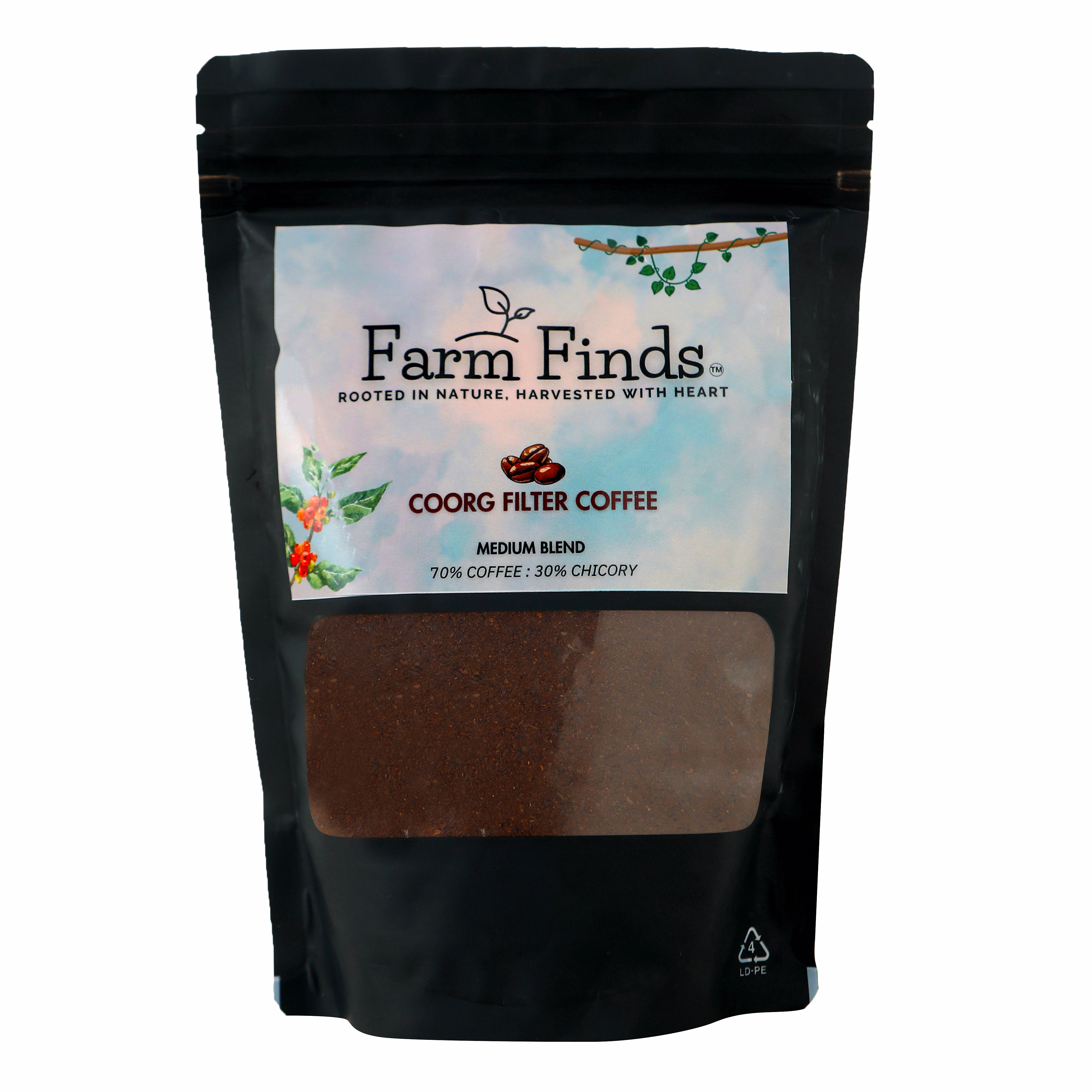 coorg filter coffee : medium blend with 70% coffee & 30% chicory