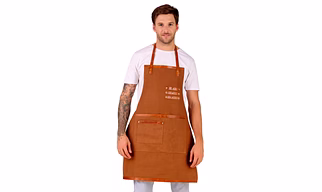 Canvas Apron for Kitchen Chef Apron for Men & Women Cooking BBQ Grill Work Apron with Leather Tool Pockets 
