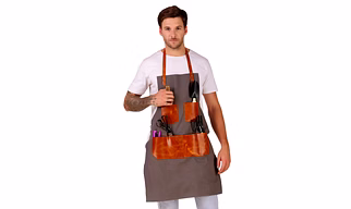 Handmade Canvas Apron with adjustable cross back closer and pocket for your tools