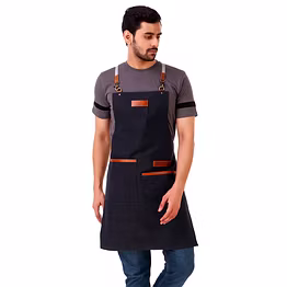 TLWH THE LEATHER WAREHOUSE leather apron with 2 pocket
