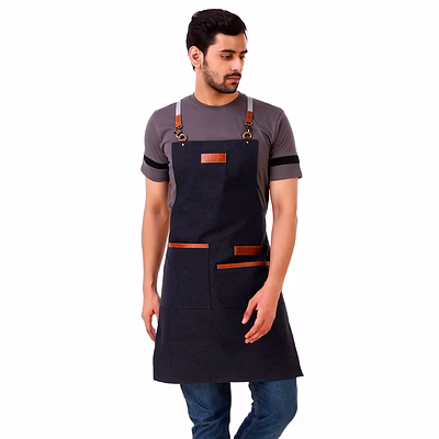 tlwh the leather warehouse leather apron with 2 pocket