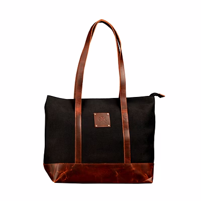 tlwh the leather warehouse women's tote bag spacious, stylish, sturdy handbag with zip closure made of canvas material for daily and office use