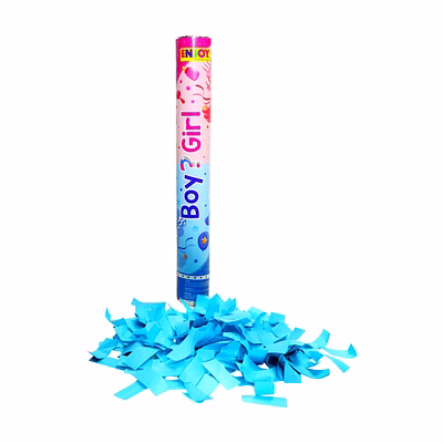 baby blue confetti popper