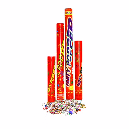 red foil scrap confetti popper