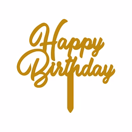 golden acrylic cake topper
