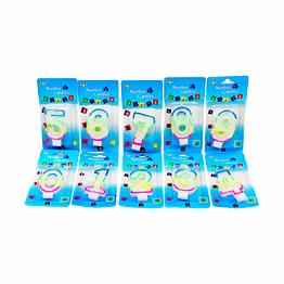 glitter number candle