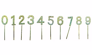 Metal Number Cake topper