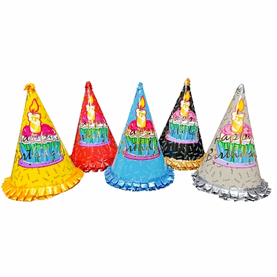 multicolour print and foil big cap