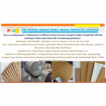 KRAFT LINER BOARD PAPER-35000 PER TON-5