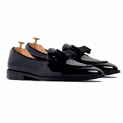 Black Penny Handmade Formal Shoes-1