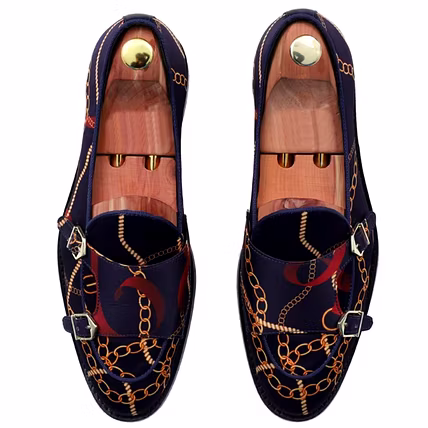 Black Embroidery Formal Shoes Handmade party Wear-1