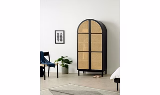 Rattan Wood Wardrobe Almirah