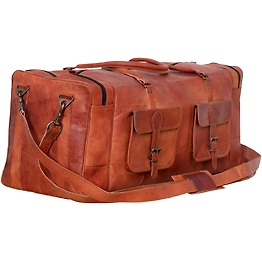 Duffel bags for men and women leather travel bag overnight gym sports weekend bag