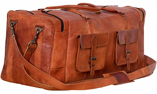 Duffel bags for men and women leather travel bag overnight gym sports weekend bag