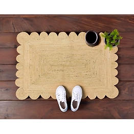 KALVEERA Jute Area rugs