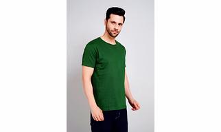 Solid round neck tshirt