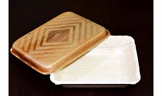 Areca Palm Leaf Container with Cover