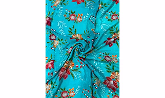 100% Natural crepe Position Print Designer Fabric