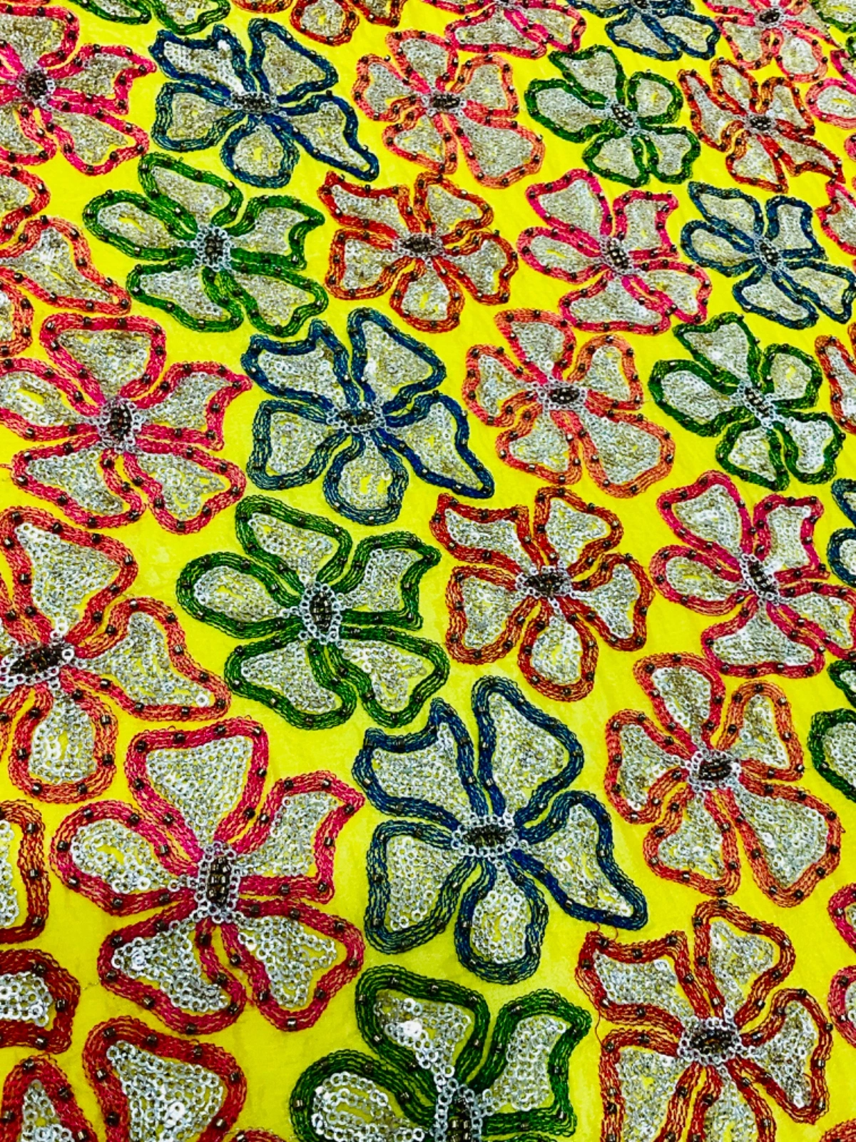 New Beads And sequence Embroidery Fabric-2