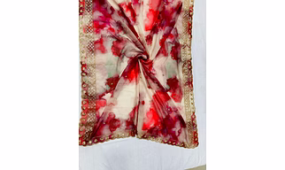 Digital Print With Embroidery Dupatta