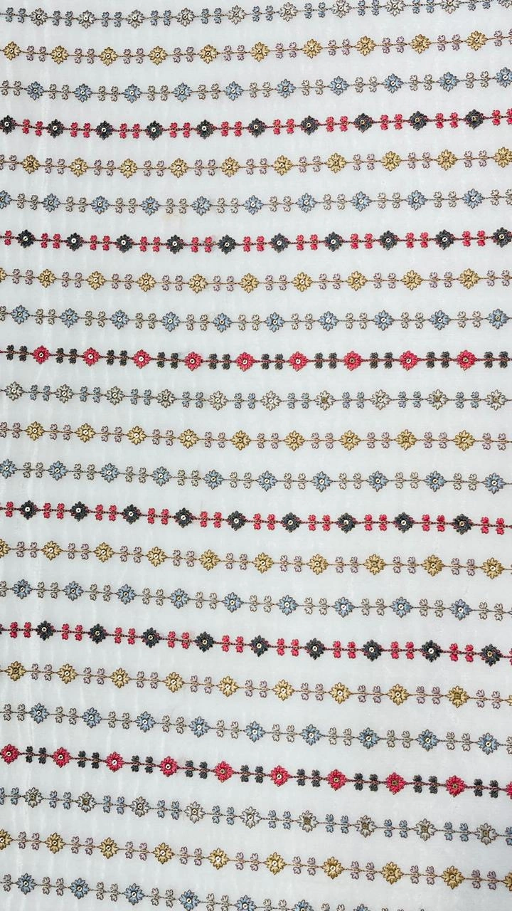 3MM Sequence Multicolour Thread Embroidery Fabric-1