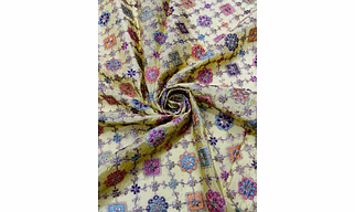 Jari cording Embroidery Heavy Embroidery Fabric