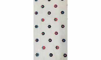 multi colour viscose thread embroidery all over fabric