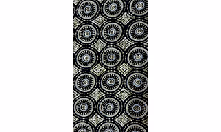 3+5MM Gold Matt Sequence With Thread Embroidery Allover Fabric