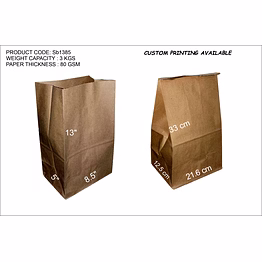 evergreen square bottom paper pouch 8.5"x13"x5" (100 pcs pack)
