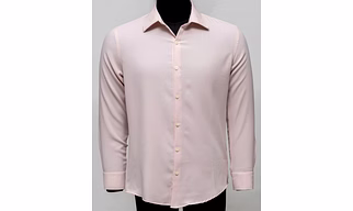 Baby Pink Textured  Crepe Shirt