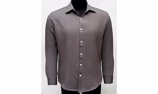 Grey Textured  Crepe Shirt