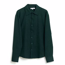 impellors 27 share your story intense green crepe oversized shirt