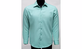 Mint Green Textured  Crepe Shirt