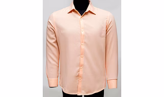 Peach Textured  Crepe Shirt