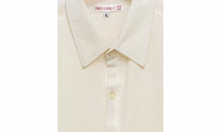 White Jacquard Oversized Half Sleeves Shirt