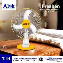 alok table fan