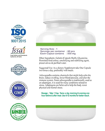 Ashwagandha Capsule– Premium Grade | Organic Adaptogen-2