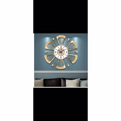 golden petal radiance designer wall clock