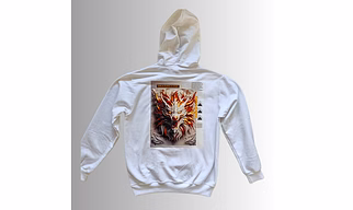 Premium White Cotton Hoodie , 300 GSM