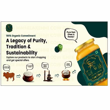 Desi Cow Ghee/ A2  Bilona Ghee - Shree Ghritam 250 g-250g-5