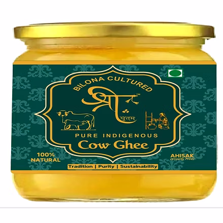 Desi Cow Ghee/ A2  Bilona Ghee - Shree Ghritam 250 g-SG250g