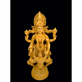 handcrafted whitewood vishnu