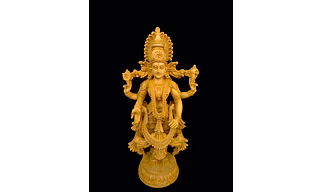 Handcrafted Whitewood Vishnu