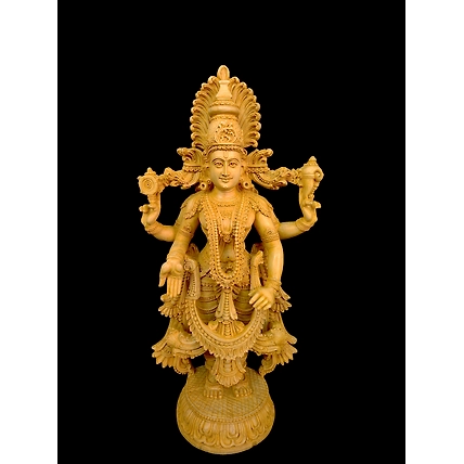 Handcrafted Whitewood Vishnu-12571926