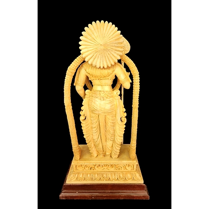 Divine Lord Murugan Whitewood Sculpture-1