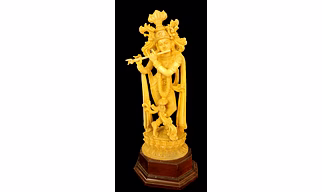 Divine Harmony: Handcrafted Lord Krishna in Tribhanga Posture