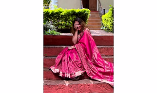 TRADITIONAL INDIAN HANDLOOM SAREE - ORIGINAL DESIGN