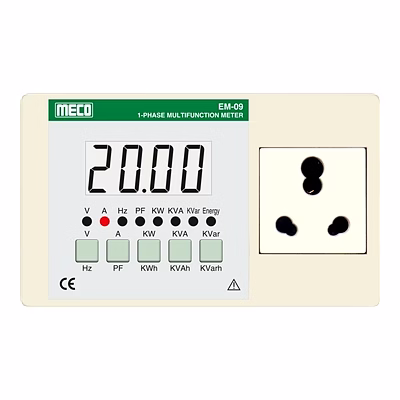 meco 1 phase multifunction appliance meter – trms with rs-485 port (model : em-09)