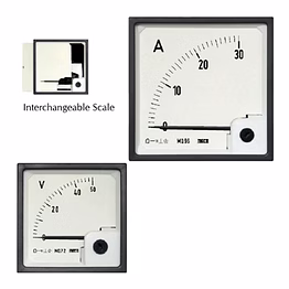 meco dc moving coil din panel ammeter & voltmeter (model : m72, m96, ml72, ml96, ml144, ml110)