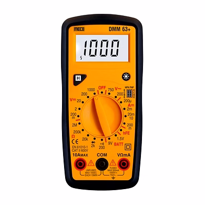 meco 3-1/2 digit 2000 count digital multimeter (model : 63+)